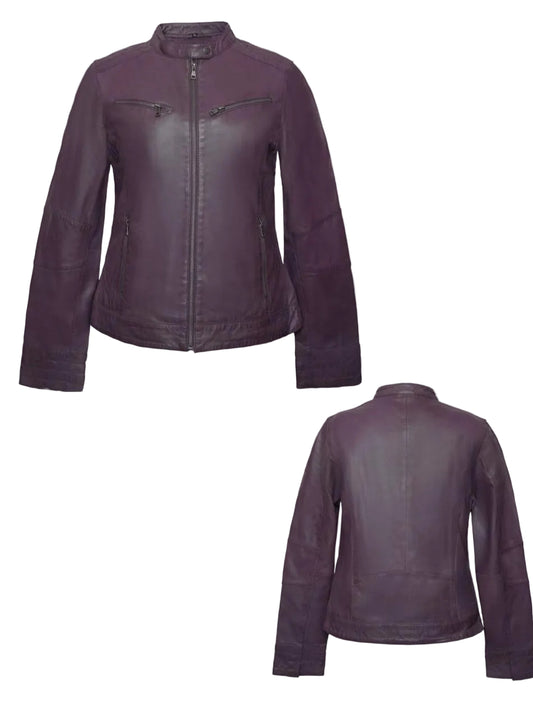 burgundy leather jacket