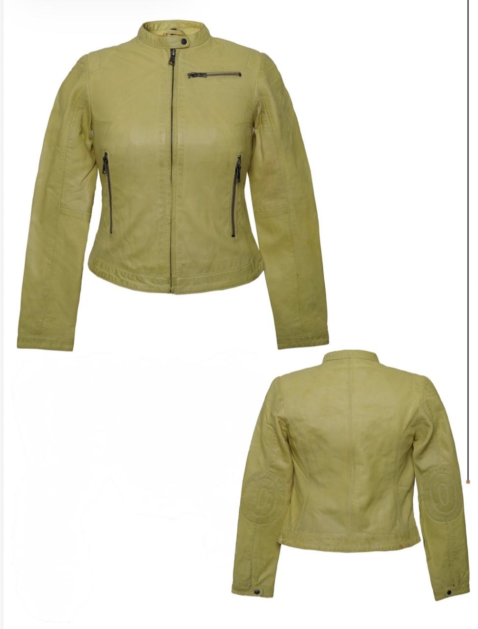 olive leather jacket
